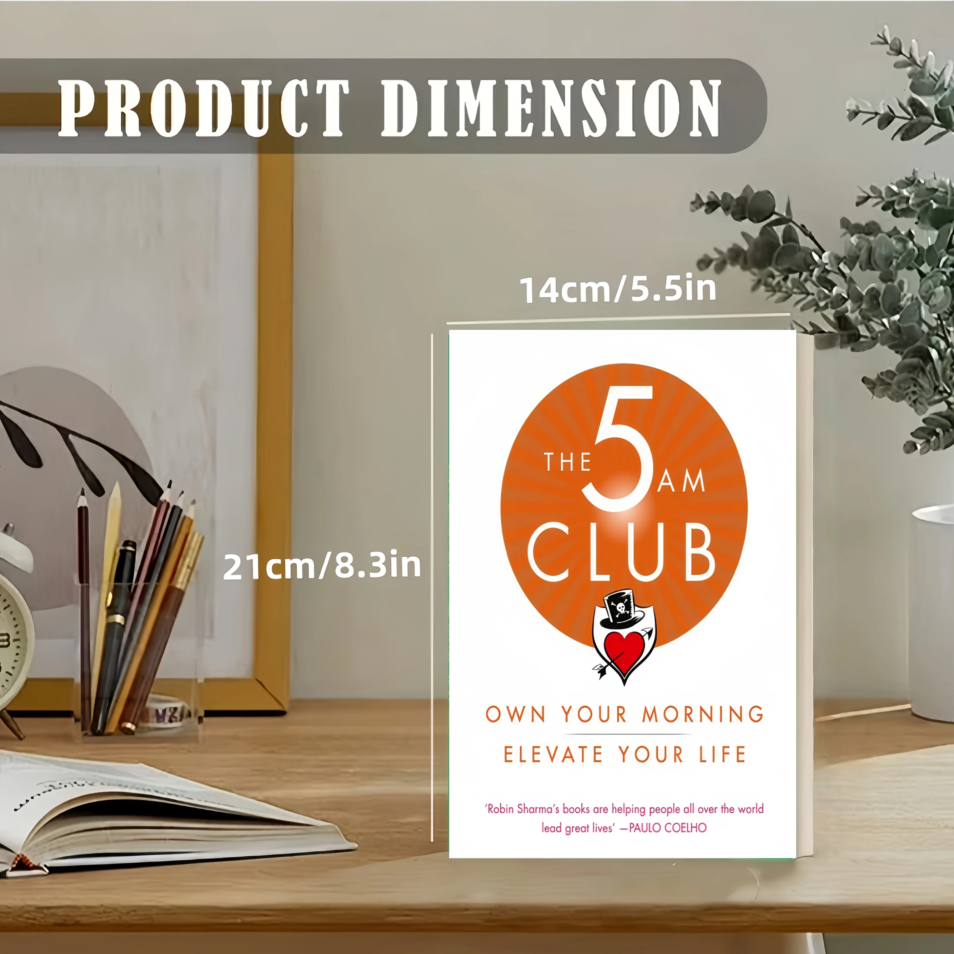 555 AM Club Morning Guide Inspirational Paperback Book: The 5 AM Club-Step-by-Step Guide to Morning Control & Personal Growth,