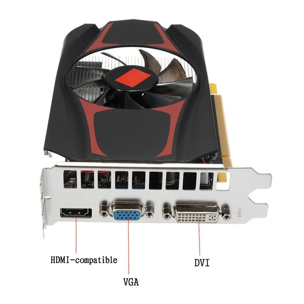 HD7670 Graphics Card 128bit Independent HDM Graphics Card Video Card Desktop Office Home PC Accessories