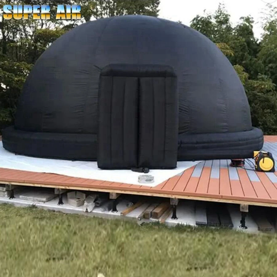 6 meter diameter portable custom black dome planetarium inflatable projection tent for schools and science fairs, etc