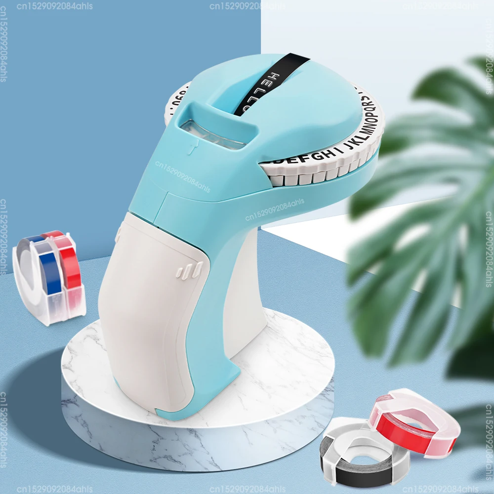 3D Embossing Label Printer B90 Manual Label Maker Typewriting Machine 3D Printer Similar as Dymo Adhesive Label Printer 12965