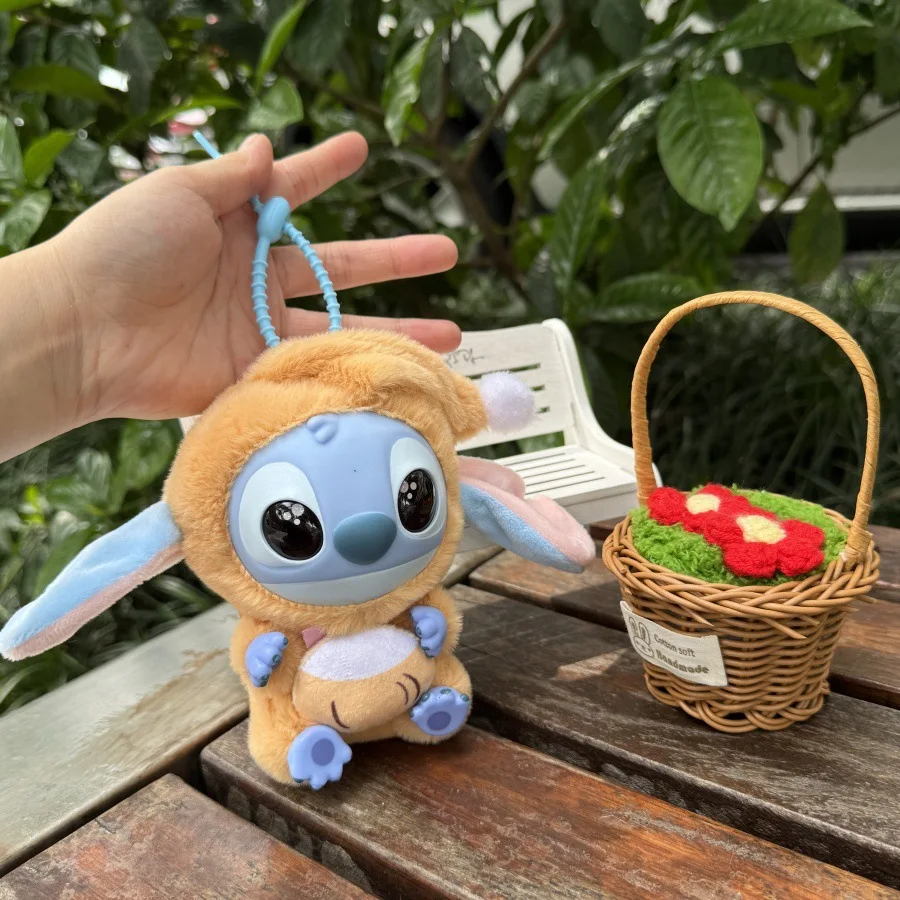 Stitch Eat Algo Antes del Dormir serie caja ciega juguete caja misteriosa figura de Anime Stitch muñeca colgante adornos chico regalo de Navidad