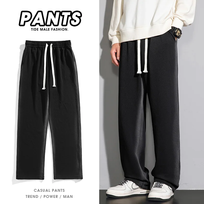 

New Casual Men's Pants Fashion black Baggy Streetwear jogger Wide Pants Mens Korean Review Lots of Clothing trousers Women M-4XL