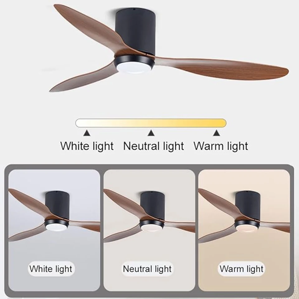 Modern LED Ceiling Fan Light With Remote Control 42 52 Inch DC Motor 6 Speeds Electric Fans Bedroom Living Room Decor Lighting