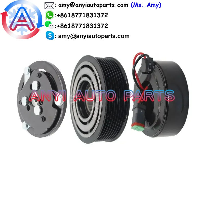 China Factory  NEW A/C Compressor CLUTCH KIT CA6001  Sanden 7H15 SD7H15 SD709 709 8PK for VOLVO 24v