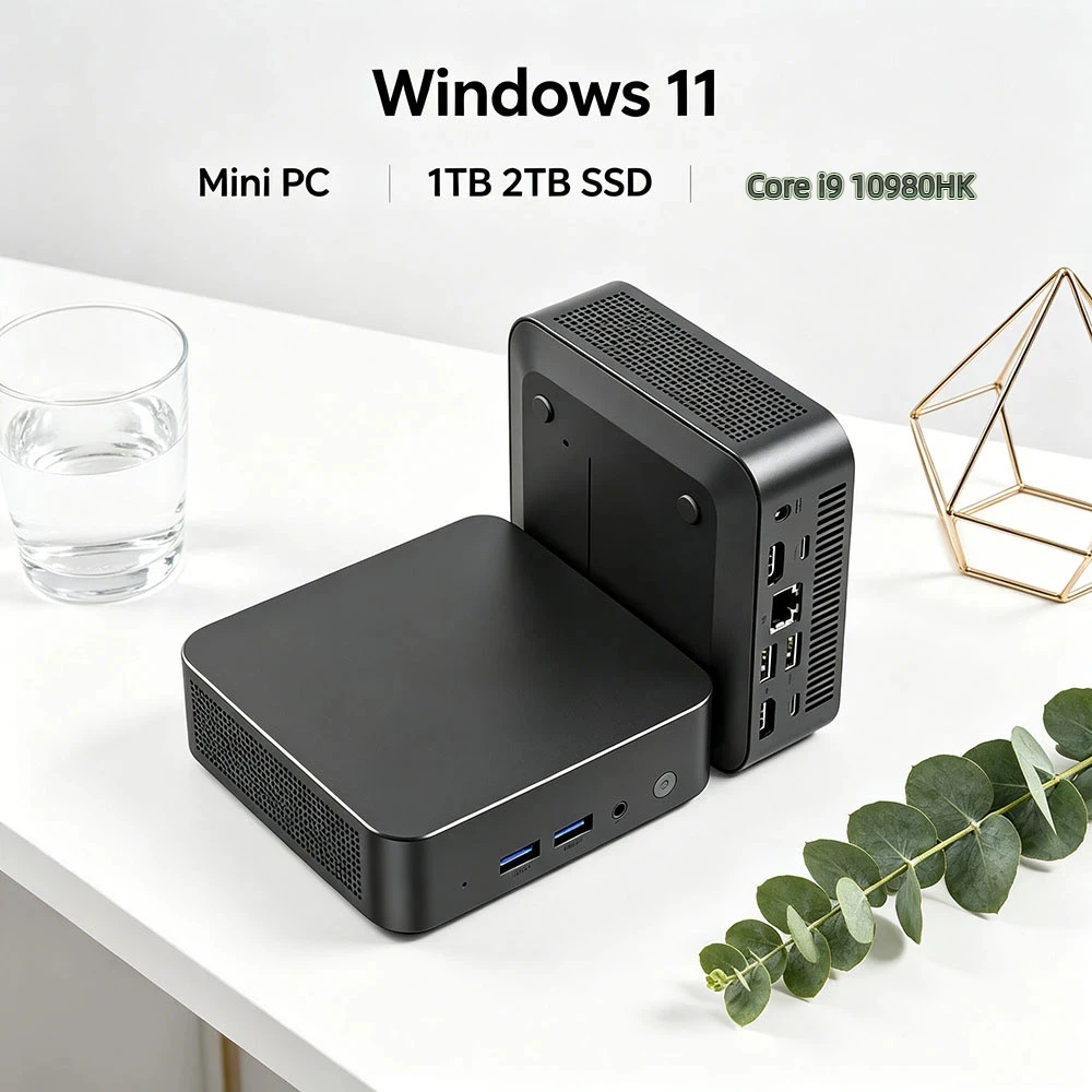 Mini PC Gamer Swift com Windows 11 Pro, 32GB de RAM, SSD de 1TB/2TB, BT5.2, WiFi6, 4K HD, dispositivo para escritório e estudo, 3 anos de garantia, Core i9 10980HK