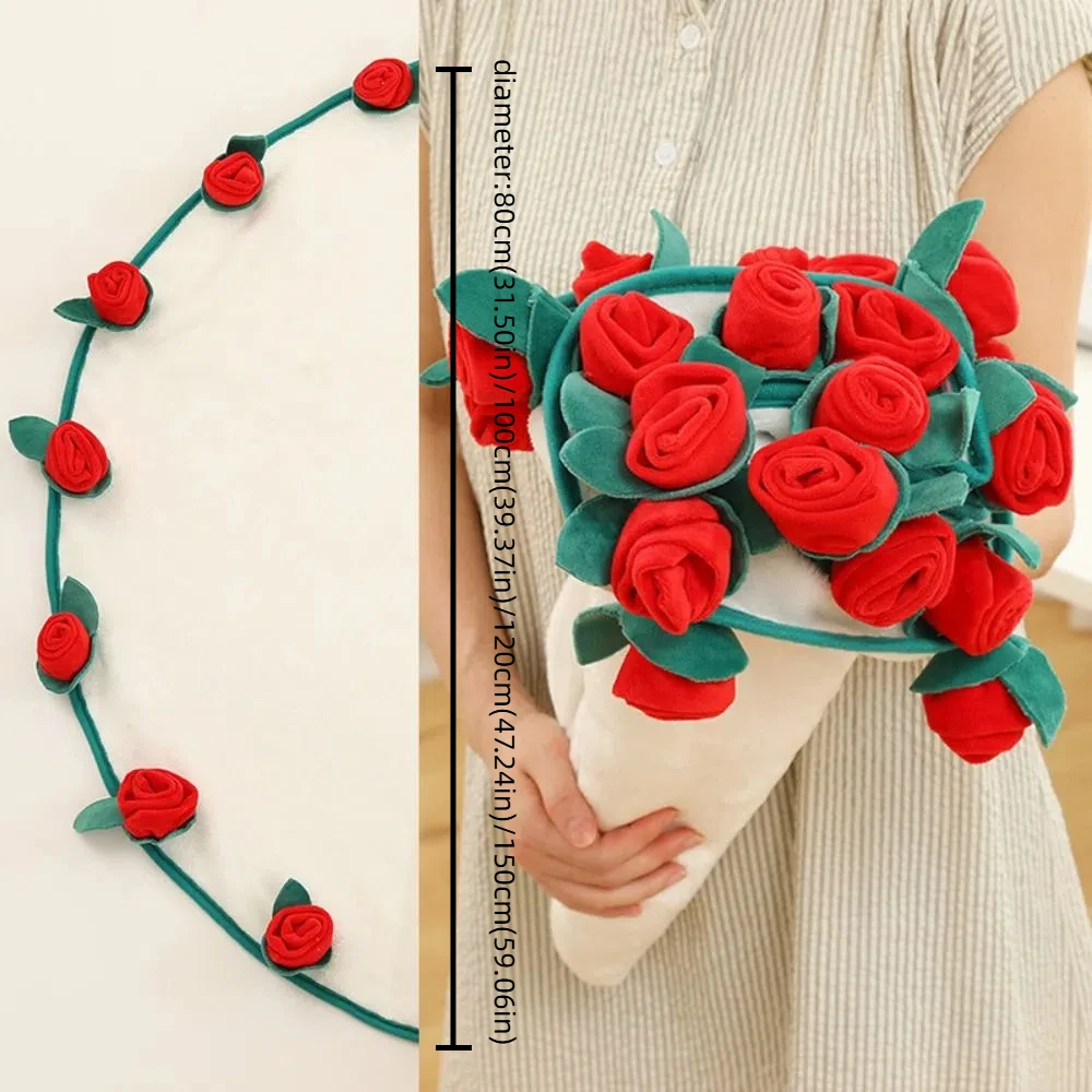 Colorful Rose Bouquet Blanket Comfortable Large Size Artificial Flower Blanket Fashion Rose Flower Nap Blanket Valentine's Day