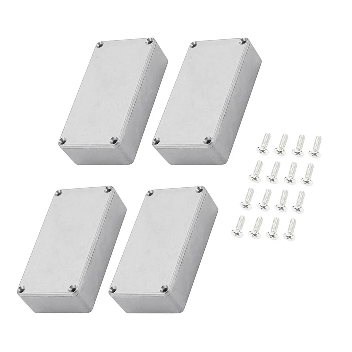 4PCS 1590B Guitar Pedal Enclosure Aluminum Diecast Stomp Box Case Toggle Switch Box 112x61x32mm