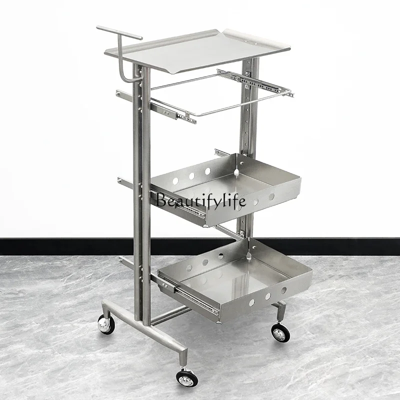 Acrylic Cosmetology Shop Trolley Hot Hair Dyeing Multifunctional Storage Rack