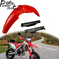 Motocross Front Fork Cover Fairing Mask &Front Fender Off-Road Enduro Mudguard Universal For Honda CRF250F CRF250L CRF250R RX