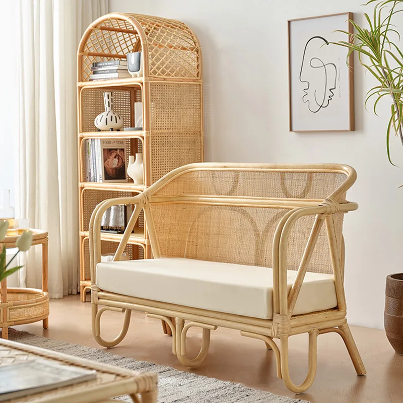 

Japanese rattan sofa coffee table combination Indonesian real ratta n ra ttan chair small apartment living room rat tan art casu