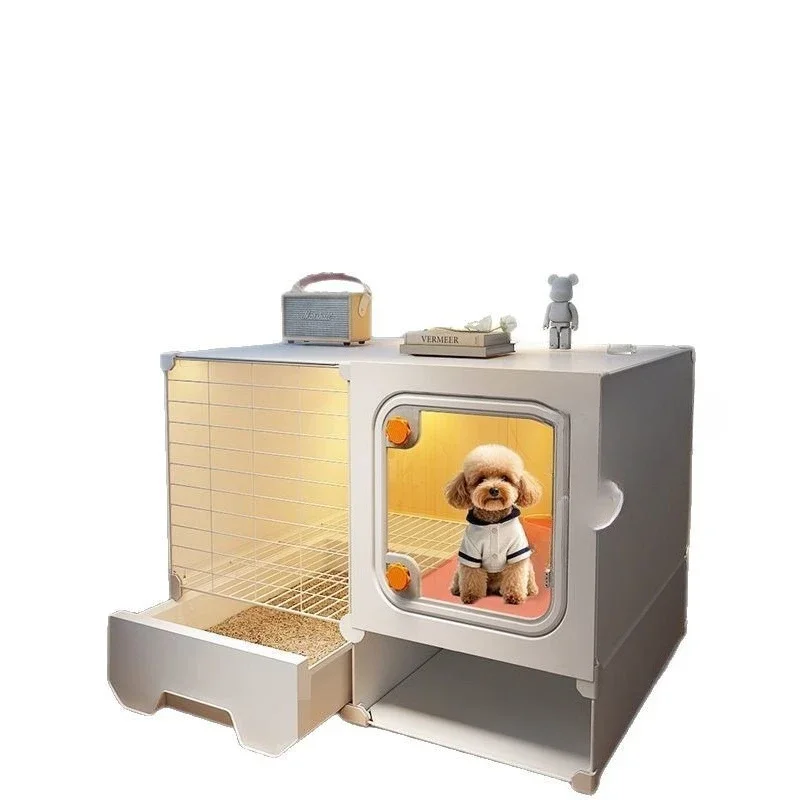 

Separation with toilet, one room, one living room, one bathroom, dog cage, small dog kennel, household indoor