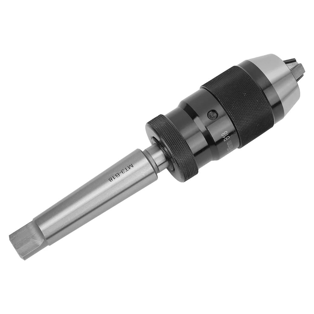 Lathe Drill Chuck Self Tightening Heavy Duty Taper Fixture 16mm With  MT3 B18 Connecting Rod