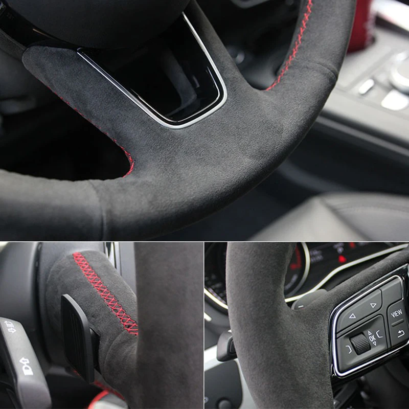 مخيط يدويا عدم الانزلاق الكانتارا الجلود غطاء عجلة القيادة سيارة التفاف لشيري أريزو 8 برو 2025 الملحقات الداخلية