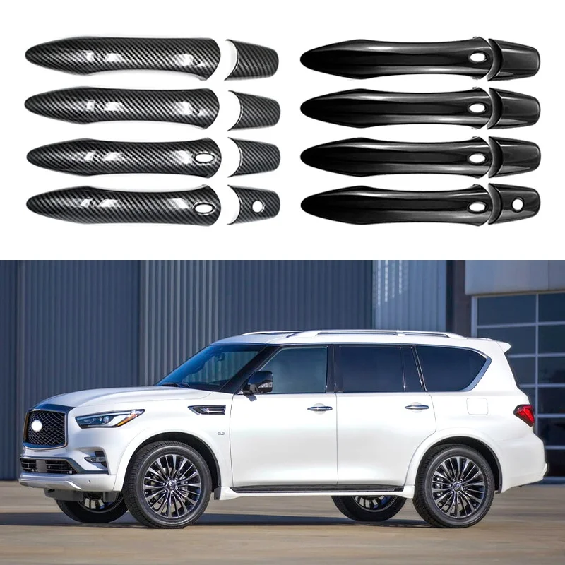 

For 14-24 Infiniti QX56 QX80 Z62 Door Handle Bowl Cover Protective Trim Decorative