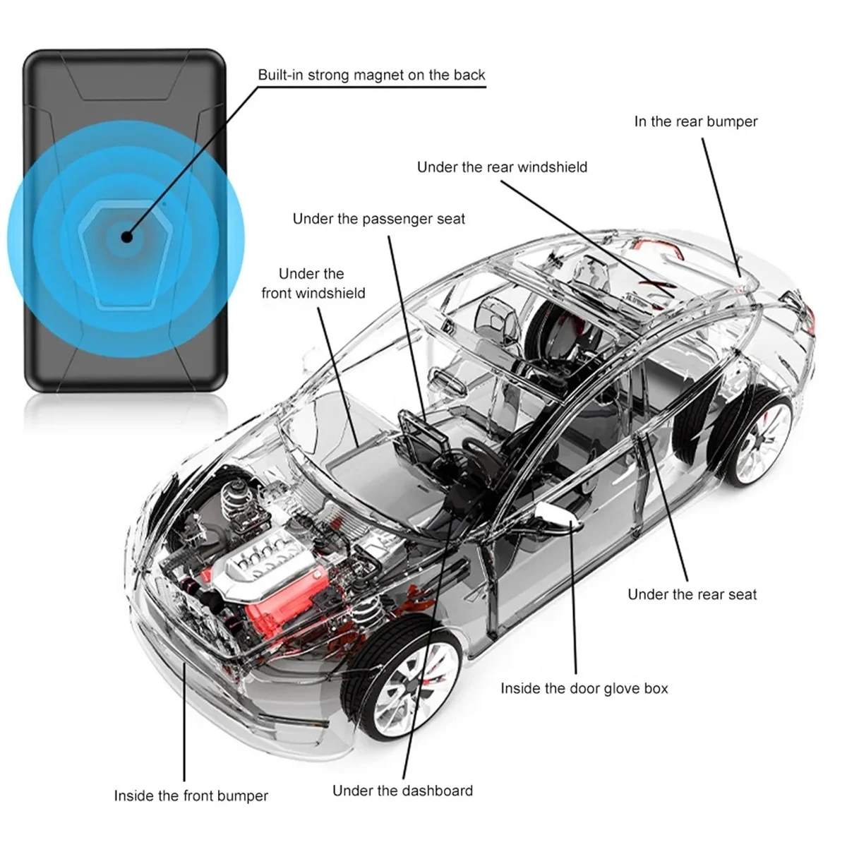 Imagem -03 - Mini Carro Gps Tracker Veículo Localizador Gps Dispositivo de Rastreamento Anti-perdido Controle App Gravação de Áudio Pet Criança um Pg10