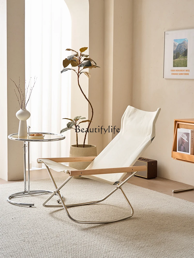 

Japanese folding outdoor recliner single camping chair