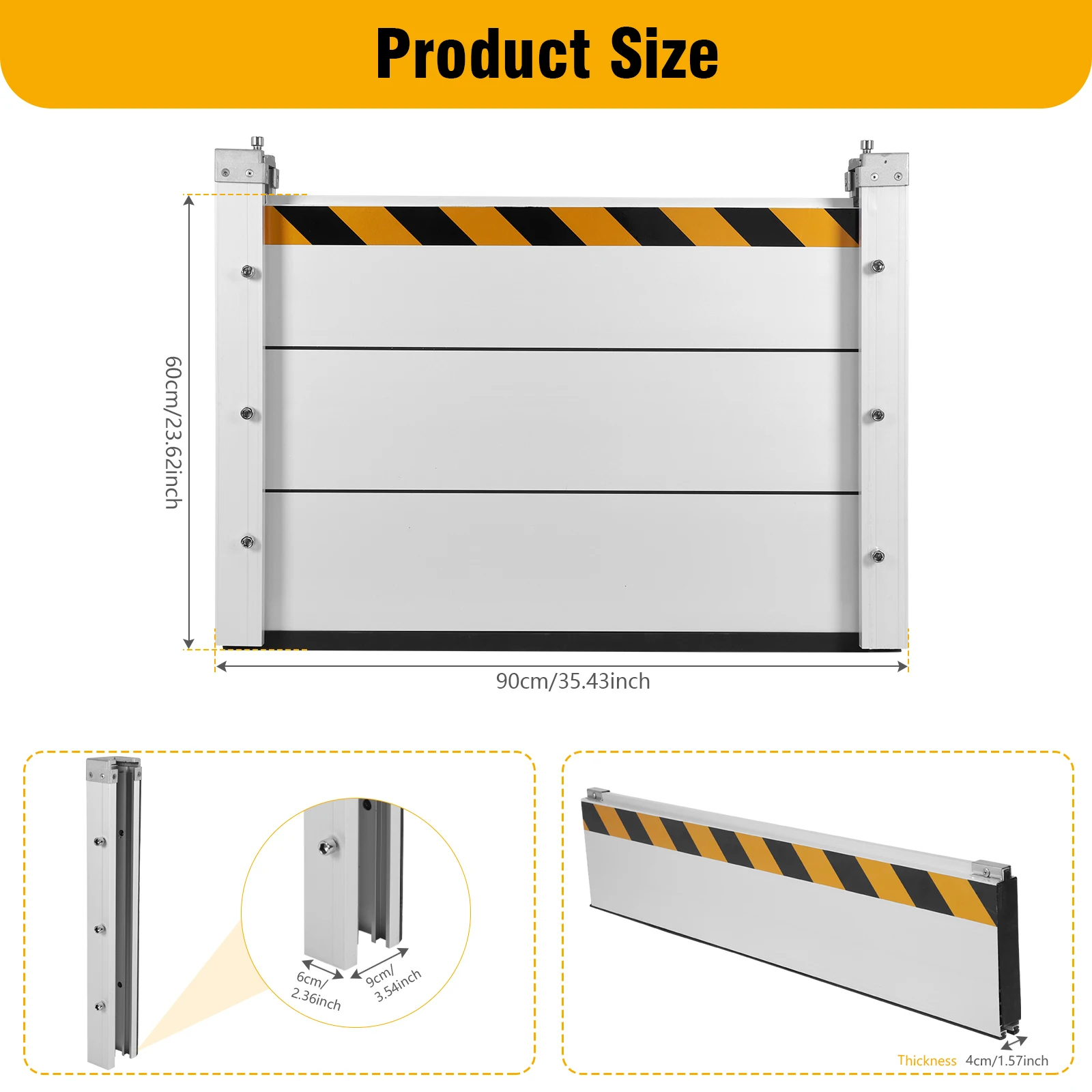 Aluminum Flooding Protection Barrier Reusable Temporary Flood Control System Stackable for Gates/Subways/Factories/Garages/Roads