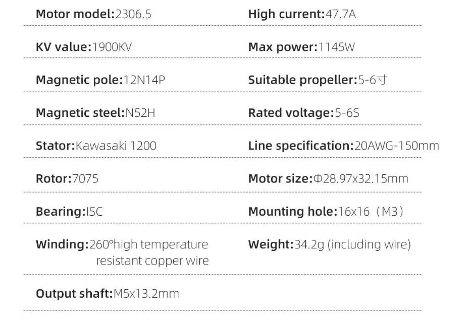 HGLRC SPECTER FPV Motor (1PC) - 0802 / 1003 / 1303.5 / 2004