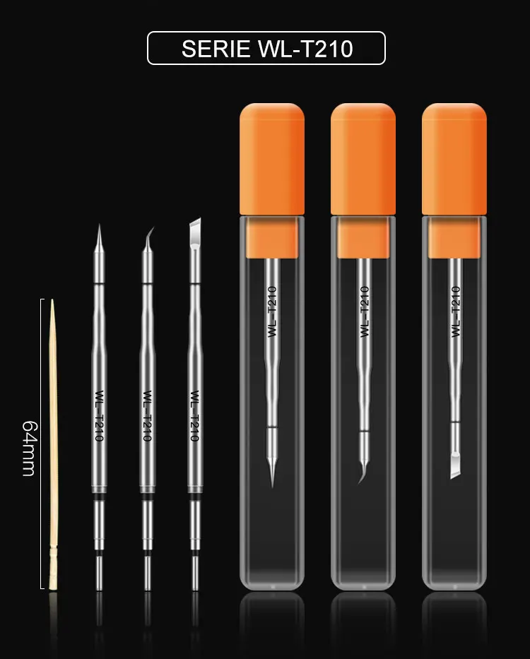 WL T115-210-245 Series Handle Compatible with Wanlong T Series Soldering Tip Lntegrated Design of Soldering Iron Heating Core Fa