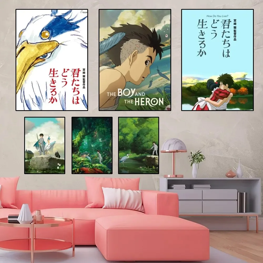 The Boy and The Heron Poster Home Room Decor Livingroom Bedroom Aesthetic Art Wall Canvas Painting