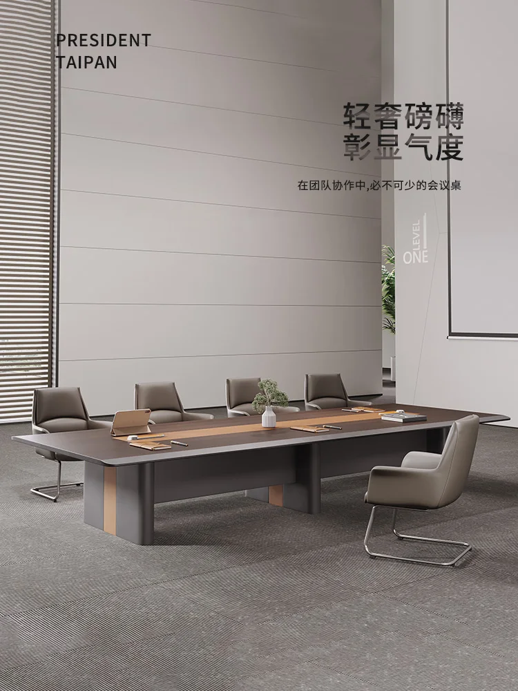 About modern large-scale employee training table, long strip table, large conference room table and chair combination