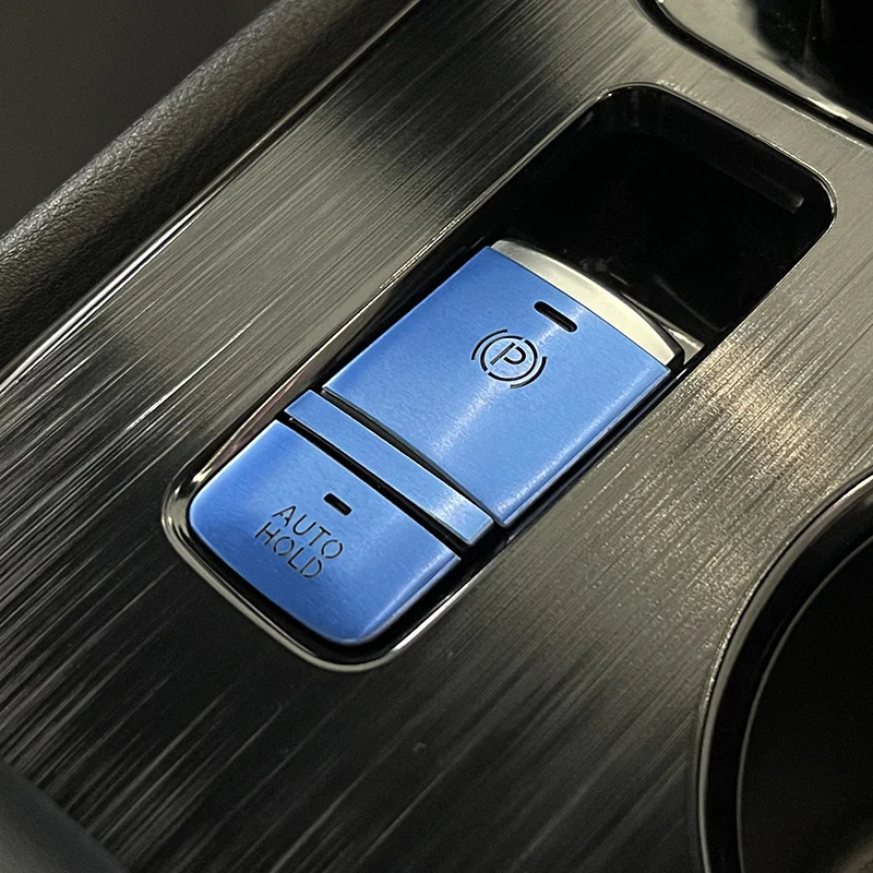 Electronic handbrake P gear button decoration metal sticker Car interior decoration products for Nissan Pathfinder 2024