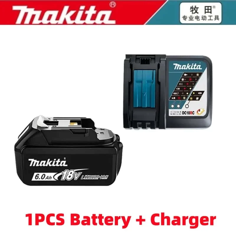 

100% Original Makita 18V 6.0 Rechargeable Lithium Battery with LED Indicator High Capacity for Makita Cordles Power Tool Battery