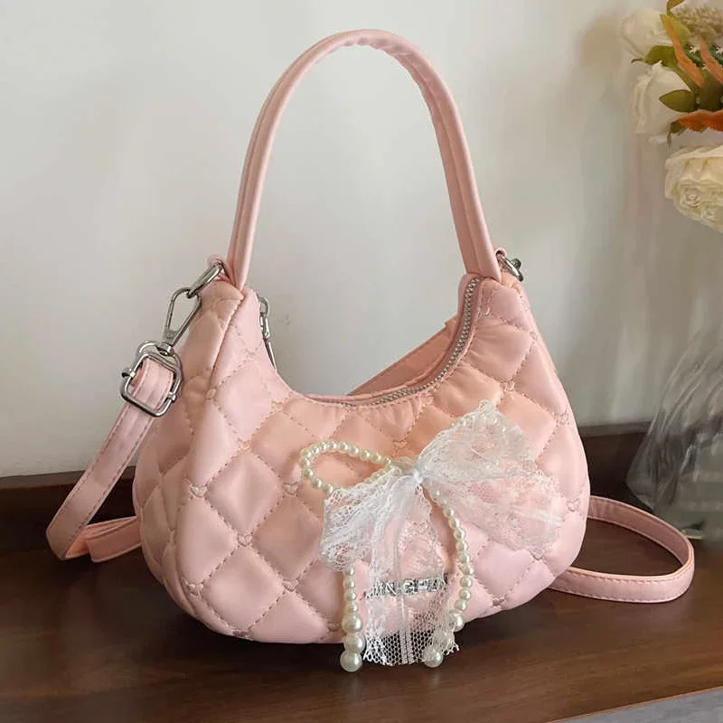 

Diamond Lattice Women Small Handbag 2025 New Versatile Soft Leather Crossbody Bag Female Daily Out Phone Purse