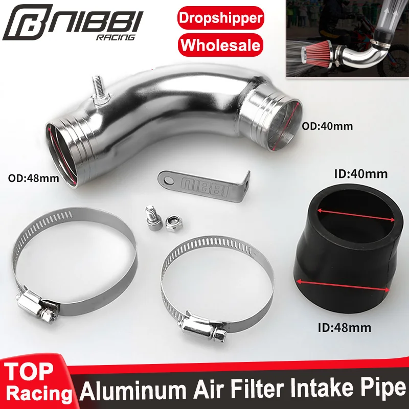 

NIBBI Air Filter Intake Manifold ATV Scooter Cold Air Intake Elbow Aluminum Pipe for Honda Yamaha Motorcycle GY6 Engine Parts