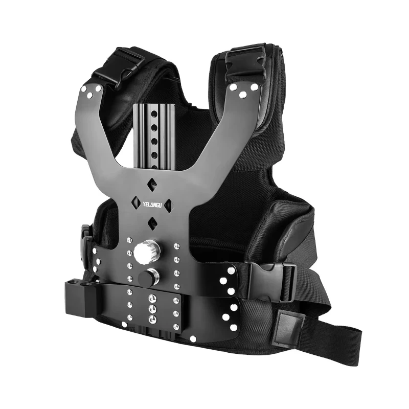 YELANGU Steadycam B400 Stabilisator aus Aluminiumlegierung, Doppelarm-Stoßdämpferweste, maximales Belastungsgewicht 10 kg, für DSLR-Kamera