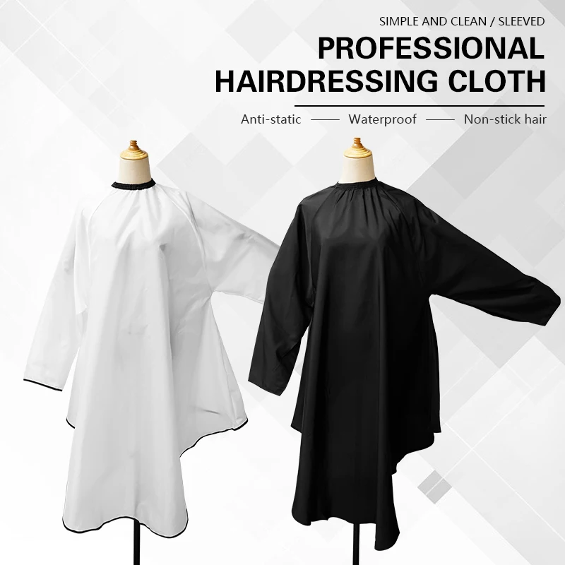 

BarberTop Sleeved Apron Barber Haircut Cloth Hair Cut Cape Hairdress Gown Hairdressing Coat Barbershop Salon Accessory