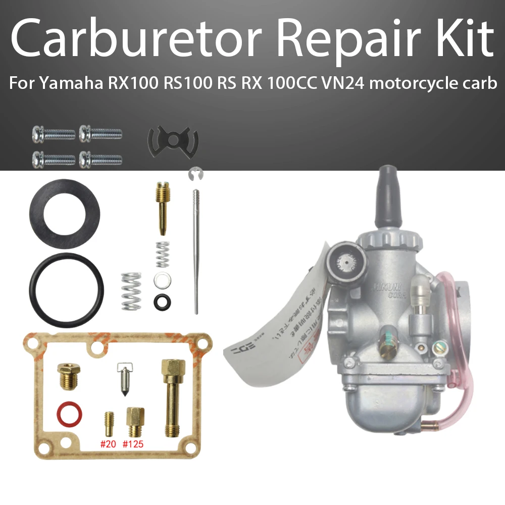 

Carburetor Repair Kit for Yamaha RX100 RS100 RS RX 100CC VN24 motorcycle carb