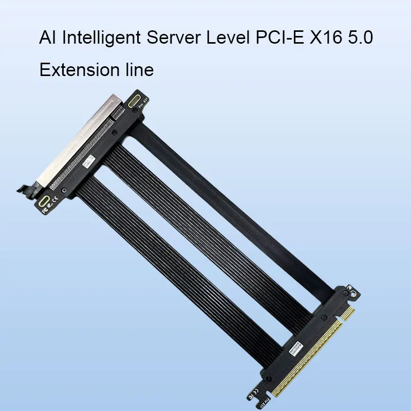 90° 180° PCIE 5.0 X16 Riser Cable for Graphics Card High Speed GUP 32GT/S AI Artificial Intelligence Customization 15cm-100cm