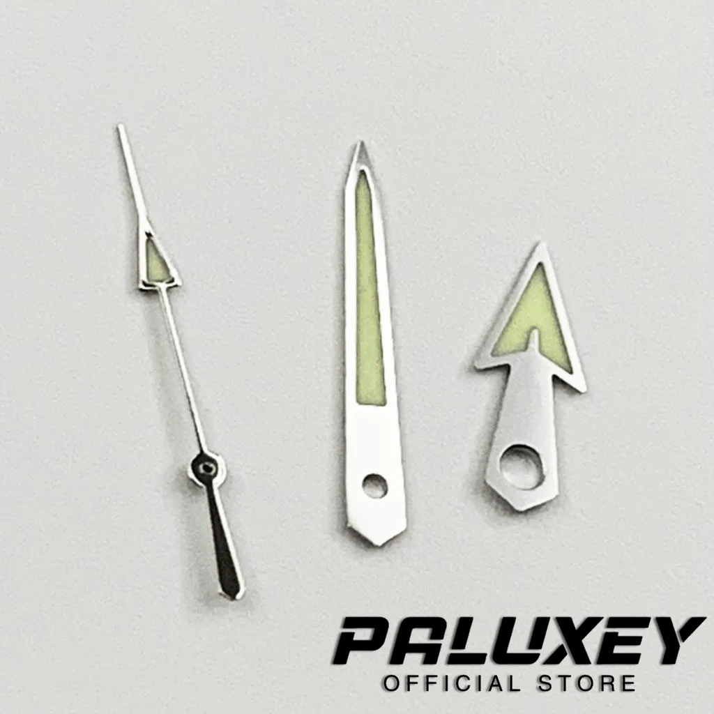 Nh35 Silver Green Watch Hands Luminous Hands For NH35/NH36/4R/7S Movement Watches Pointers