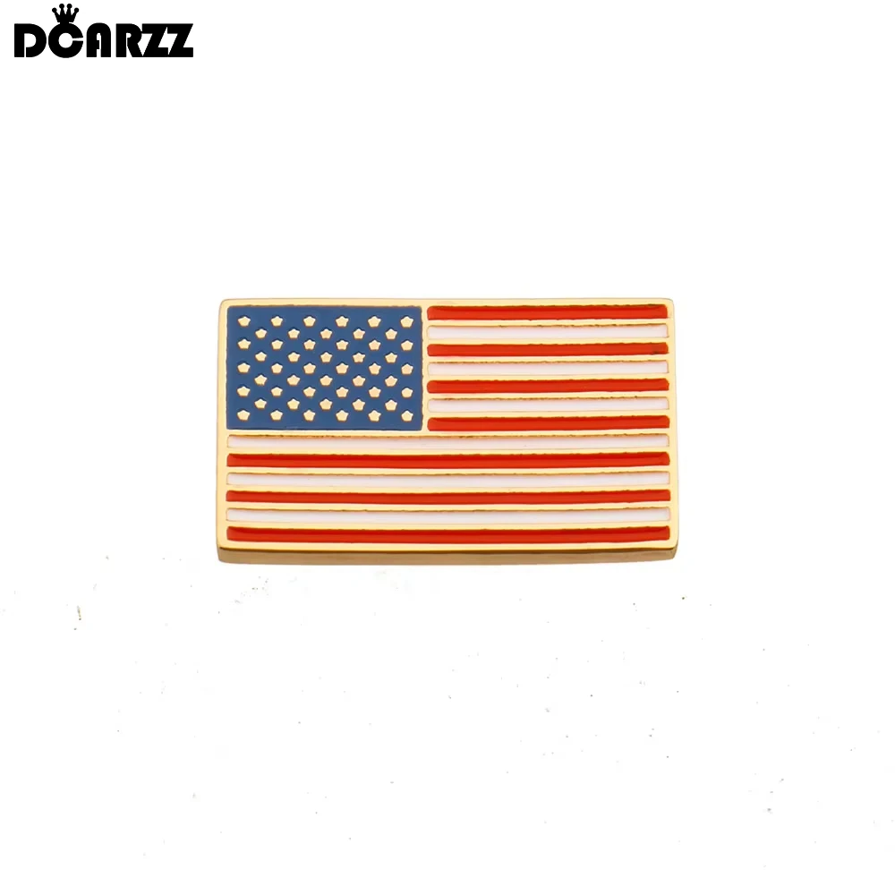 DCARZZ USA flaga odznaka broszki przypinka kraj odznaki emalia PinsFashion biżuteria broszki dla kobiet śliczny prezent