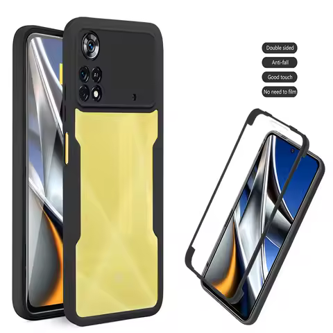 360 Full Body Phone Case For Xiaomi POCO X3 X4 X5 X6 Pro X3 C3 POCO M2 M3 M4 M6 Pro 4G F5 F6 5G Built Screen Protector Cover