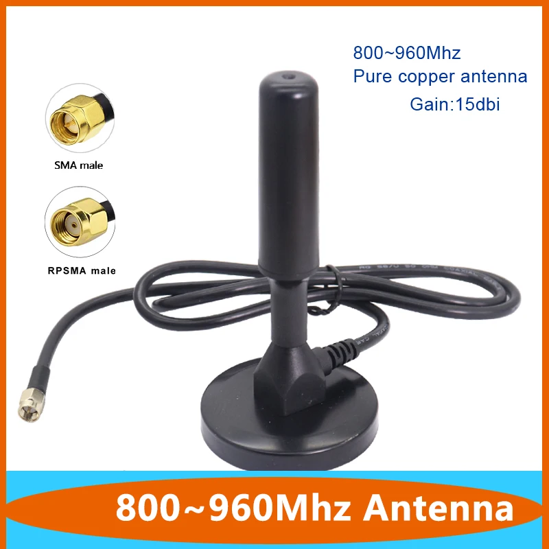 

Helium Hotspot Magnetic Base Antenna, 868MHz, 915MHz, 15dbi, High Gain Copper Rod, 800-960MHz Aerial SMA Cable