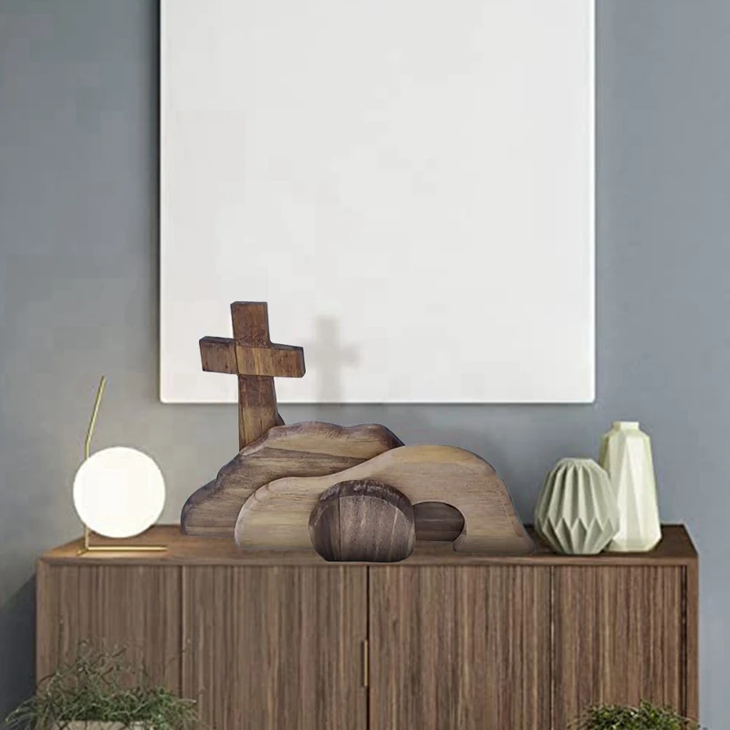 木製の庭の装飾,空のテーブル,クロスシーン