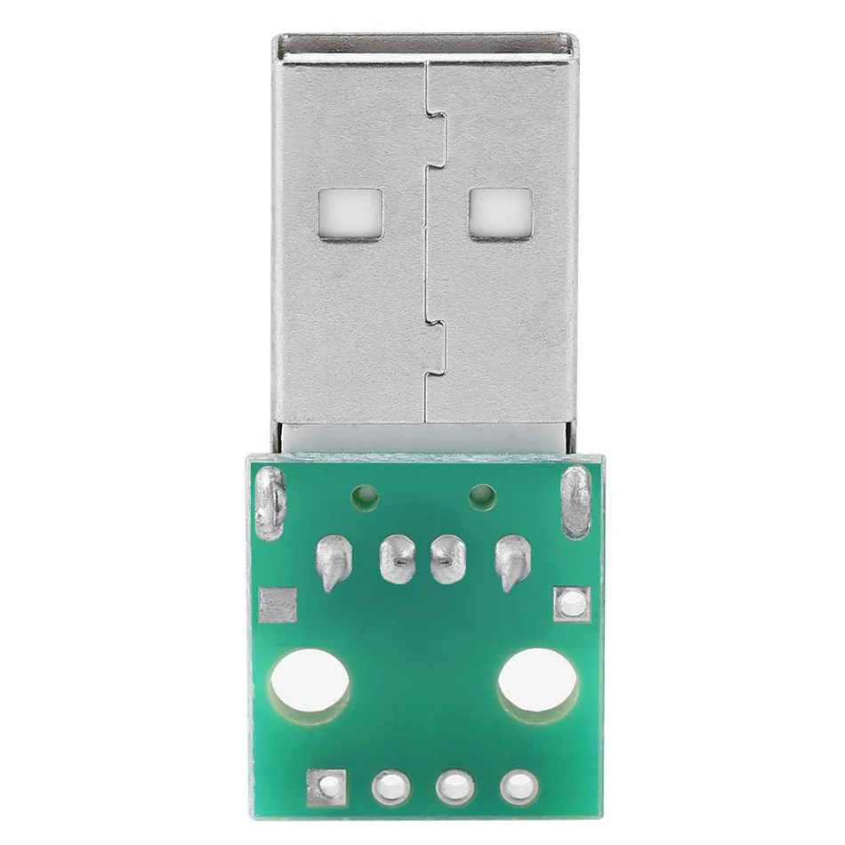 USB to DIP Board USB Type A Male Plug to DIP Adapter Board 4 Pin 2.54mm Pitch Adapter for DIY USB Power Supply Breadboard