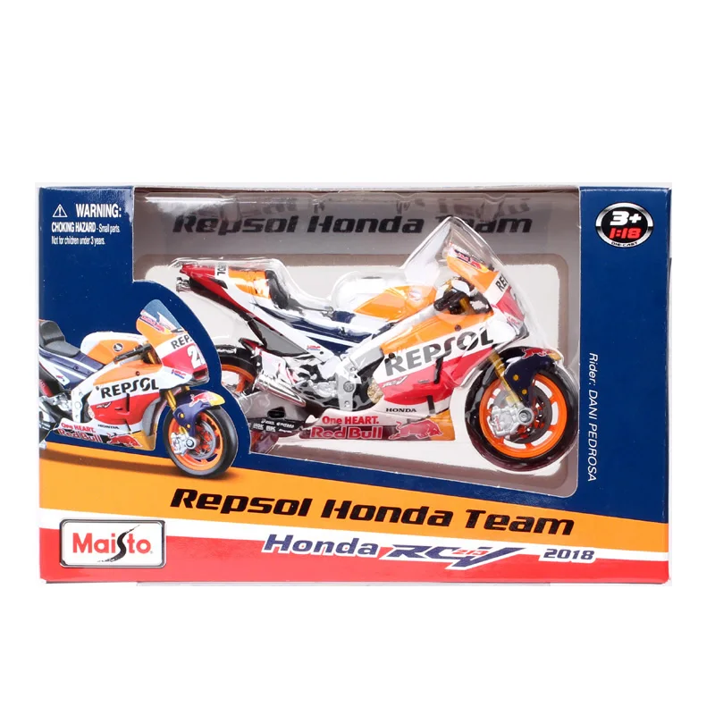 Dzieci 1/18 Maisto Honda RC213V Repsol # 26 Dani Pedrosa 2018 GP Racing Model Motocykla Zabawka Pojazd Miniatury Kolekcjonerskie