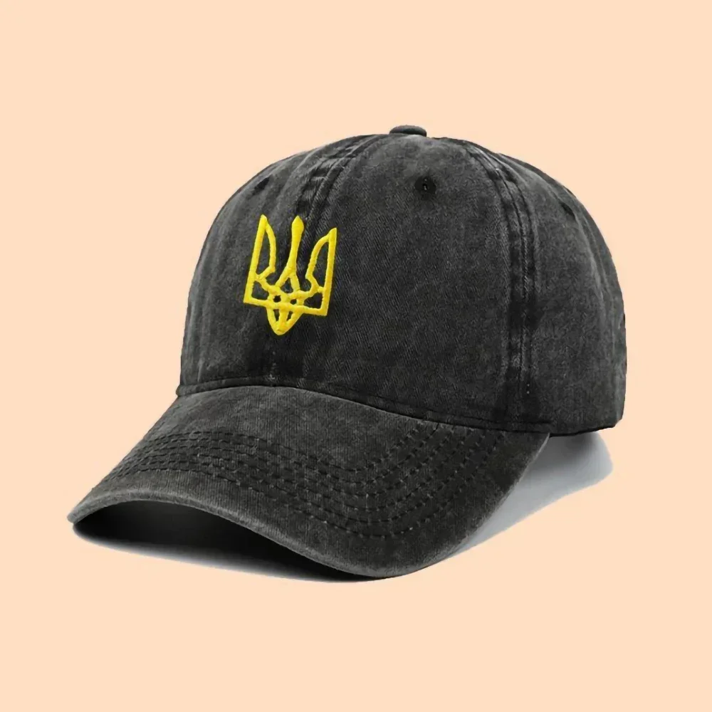 Embroidery Ukrainian National Emblem Trident Symbol Spetsnaz Special Forces Military Baseball Cap for Men Women Snapback Hats
