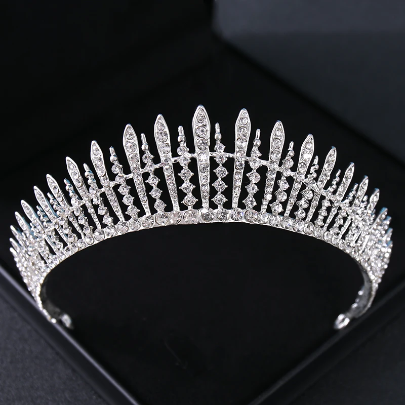 Baroque Luxury Crystal Pearls Bridal Crown Tiaras Rhinestone Pageant Prom Diadem Women Bride Headbands Wedding Hair Accessories