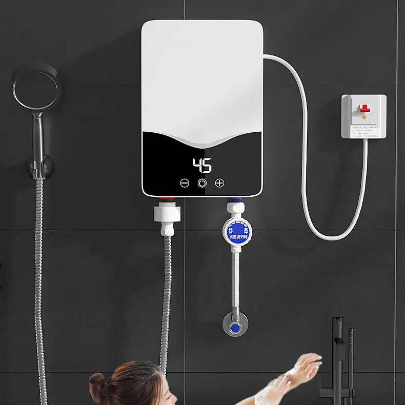 Smart Electric Tankless Water Heater With Plastic Housing For RV Hotel Household Use-Instant Heating