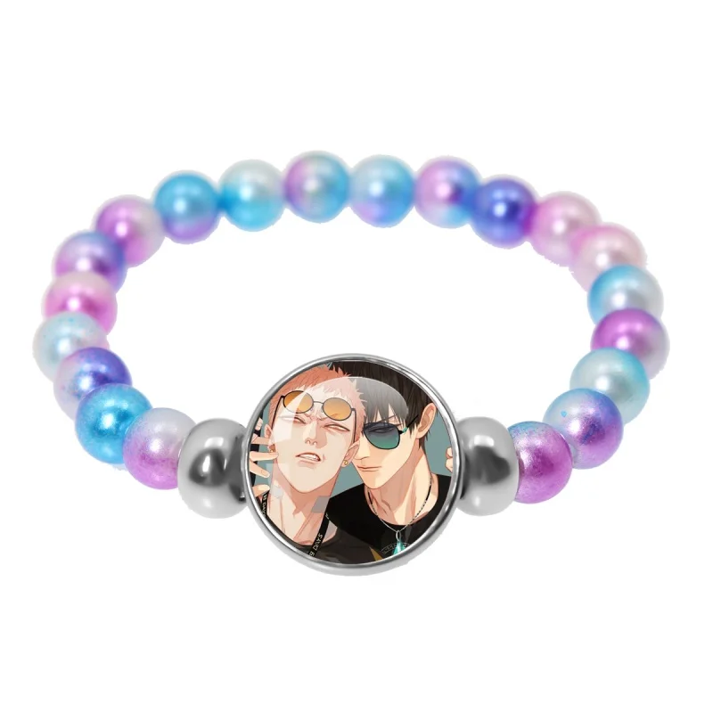 Anime 19 Days Bracelets Old Xian Hetian Jian Yi 18mm Colorful Bracelets Glass Handmade Accessories Jewelry Gift