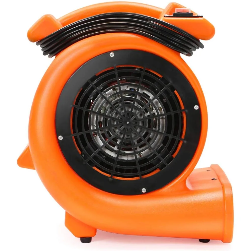에어 무버 카펫 건조기 2단 속도 1/2 HP 산업용 바닥 팬 - 오렌지 카펫 건조 팬 바닥 블로워