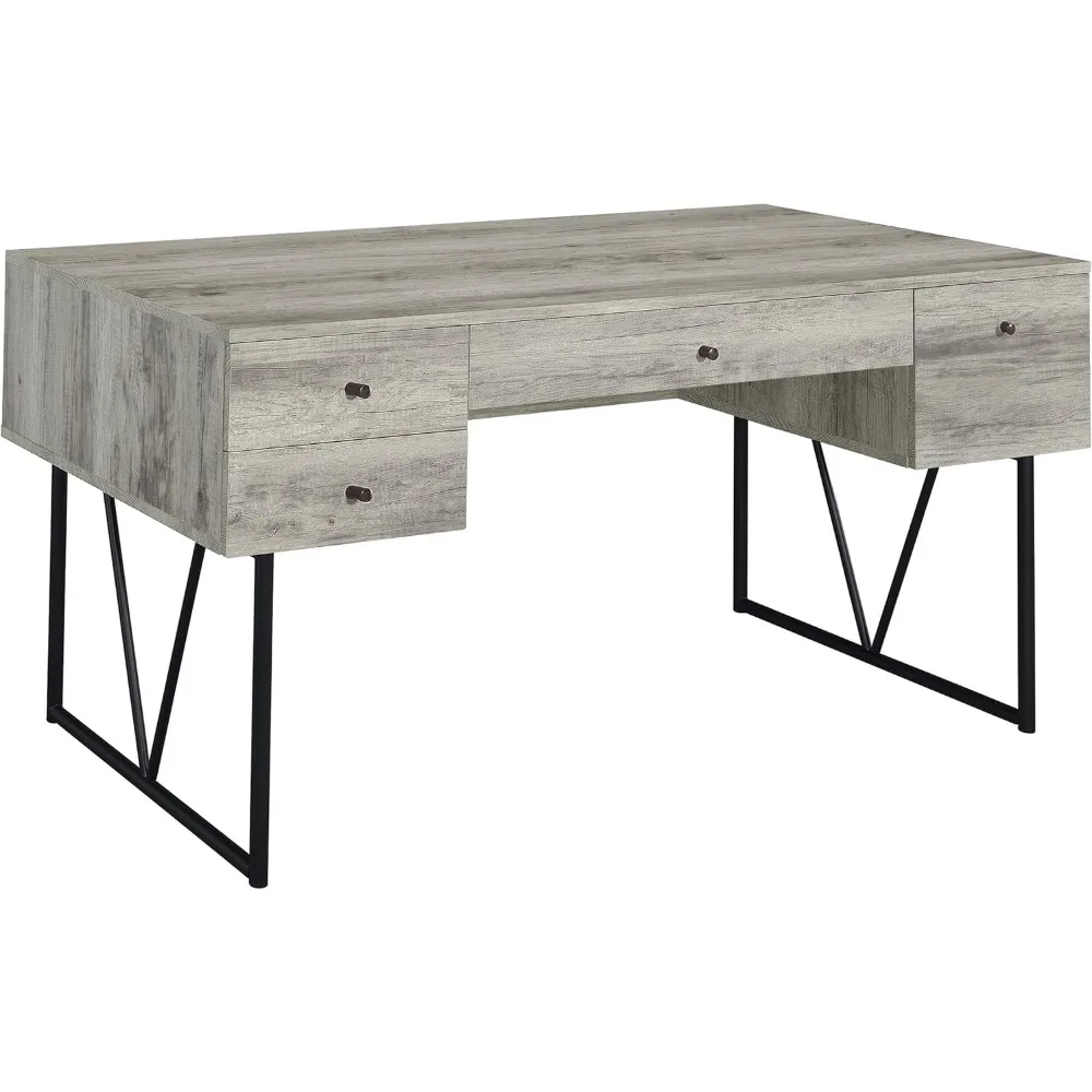 

Analiese Rustic 63-Inch 4-Drawer Home Office Computer Writing Desk Study Table with Storage Engineered Eco-Friendly Wood Look L