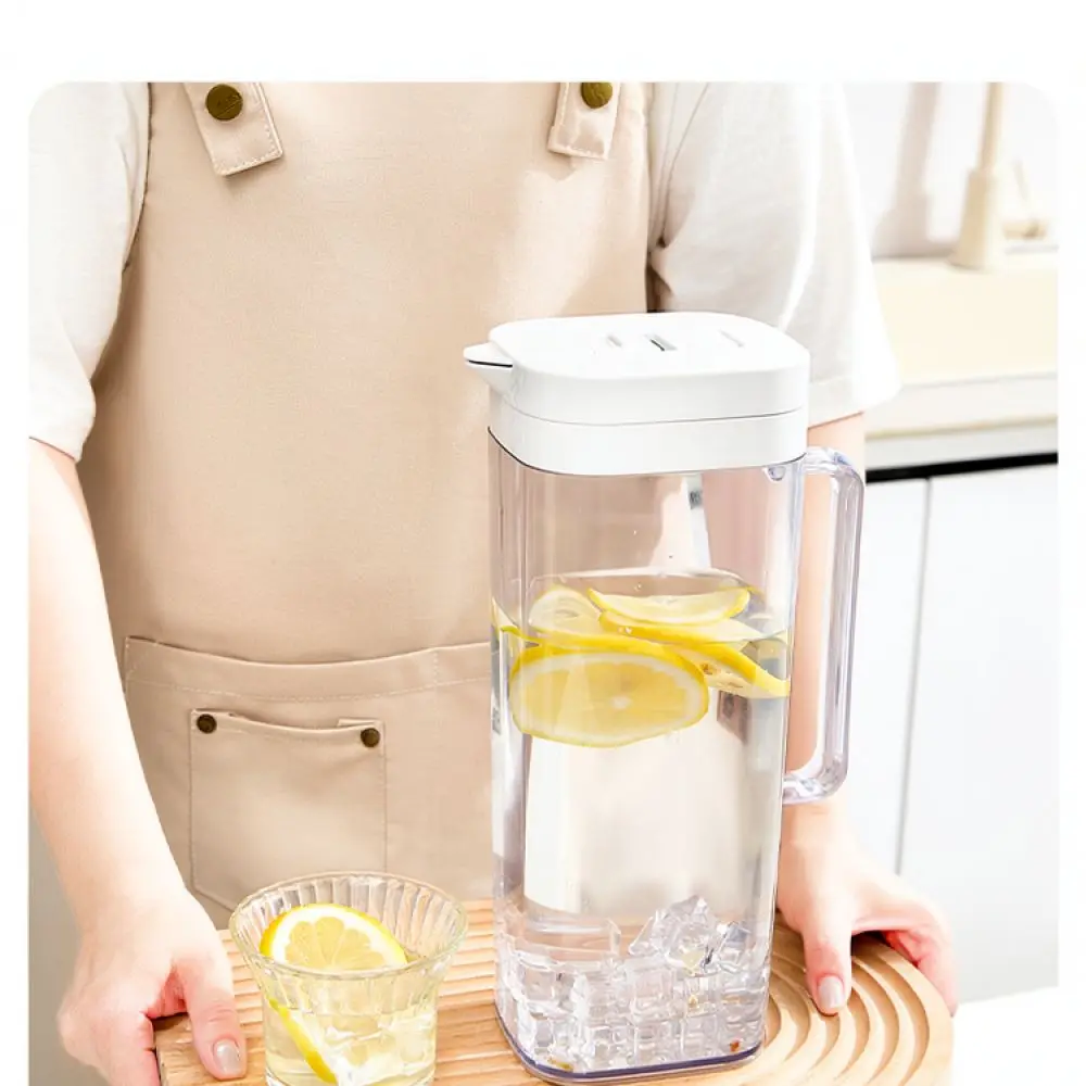 Modern Plastic Cold Water Kettle Fridge Door Storage Jug Leakproof Lid Juice Container For Home Kitchen Daily Use