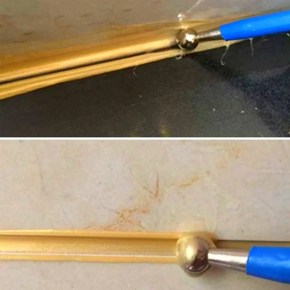 Rolo de textura de azulejo, ferramenta de rolo de pintura para reparo de junta de parede 4 tamanhos, bola de rejunte de azulejo de aço inoxidável, bola de prensagem de costura de piso