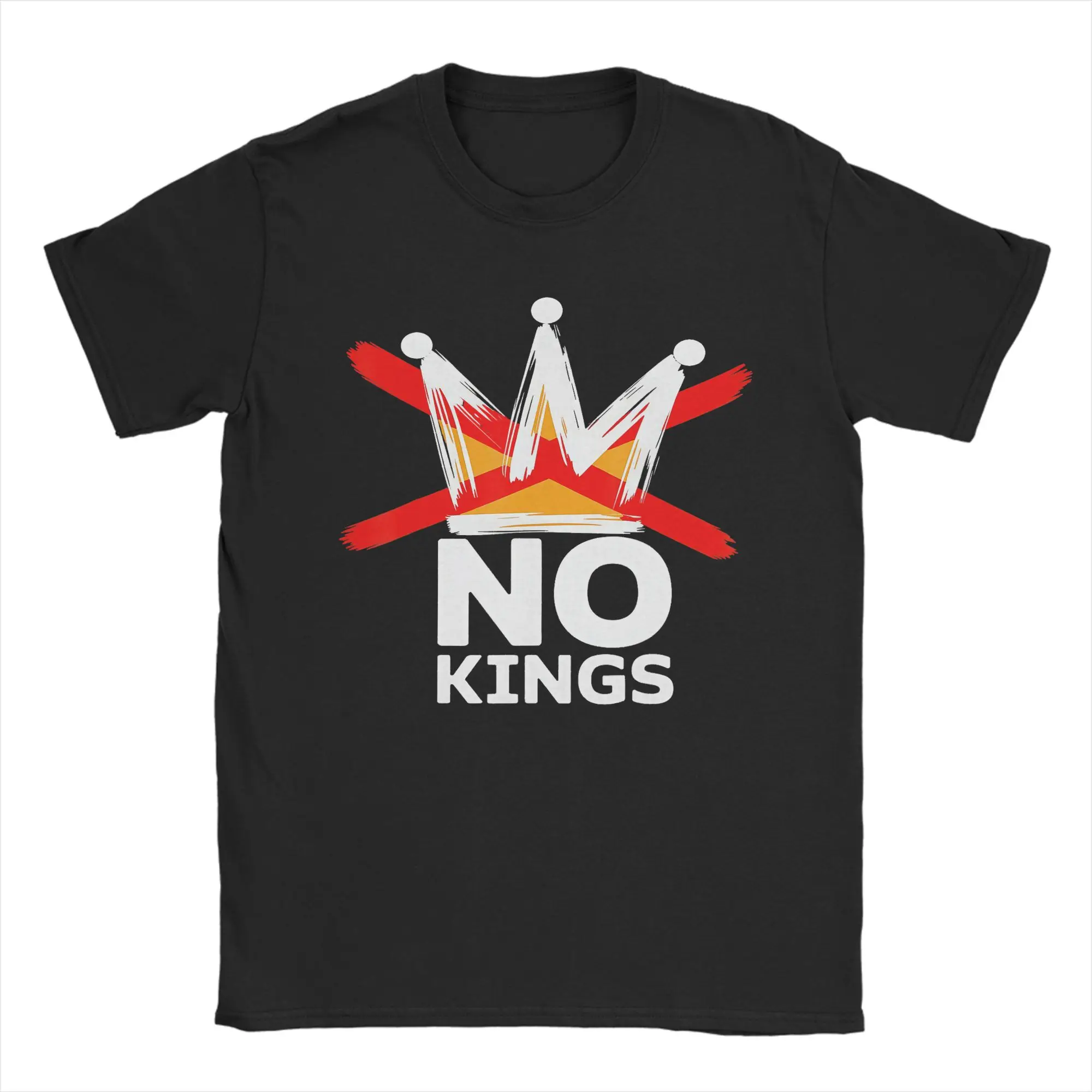 No Kings October  No Kings Day T Shirt Summer 100% Cotton T Shirts For Men Trending Printed Tshirt Short Sleeve Vintage Top Tees