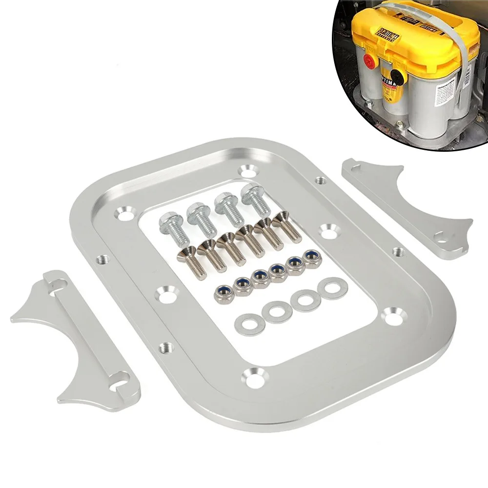 

Billet Aluminum Battery Relocation Tray Hold Down Mount For Racing Trunk Optima D34 34/78 Batteries Tray Blue Yellow Red